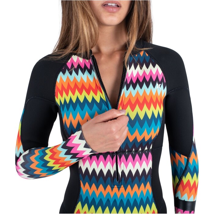 2024 Hurley Womens Advant 2mm Front Zip Springsuit WSS0013202 - Chevron